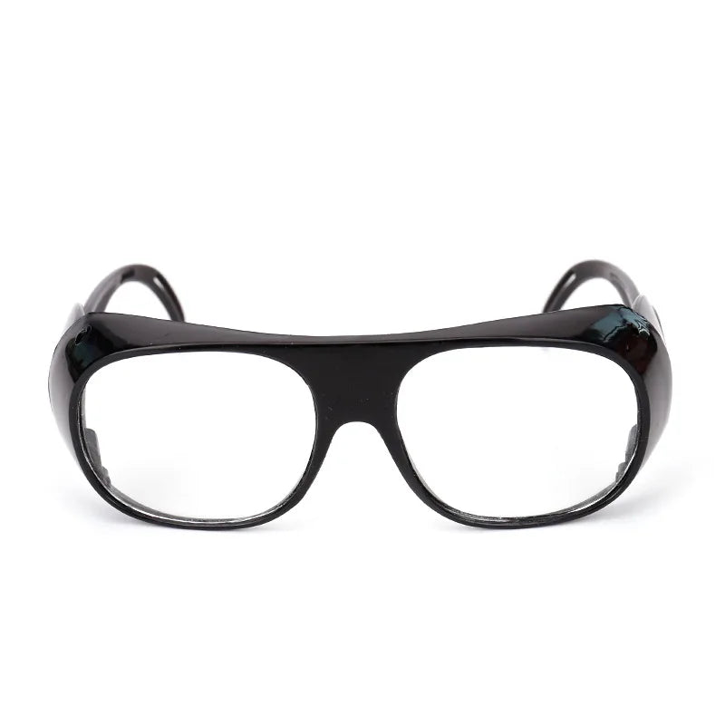5pcs Transparent Welding Goggles Flat Lens Anti-Wind Dustproof Safety Eye Protection Glasses for Welders Qme Black-White