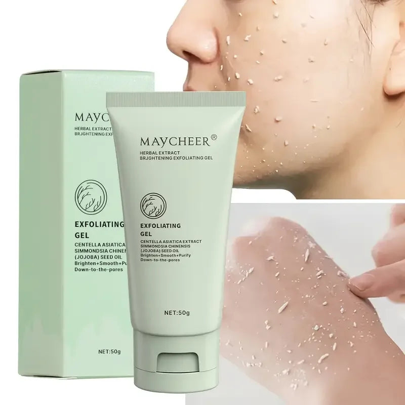 Herbal Extract Exfoliating Gel Cleansing Scrub Facial Deep Pores Qme
