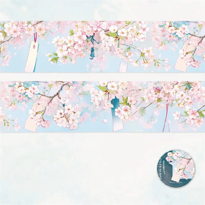 50mm X 2m Washi Tape Sakura Cherry Blossom DIY Scrapbooking Journal Planner Stickers for Phone Case Notebook Decoration Qme 5