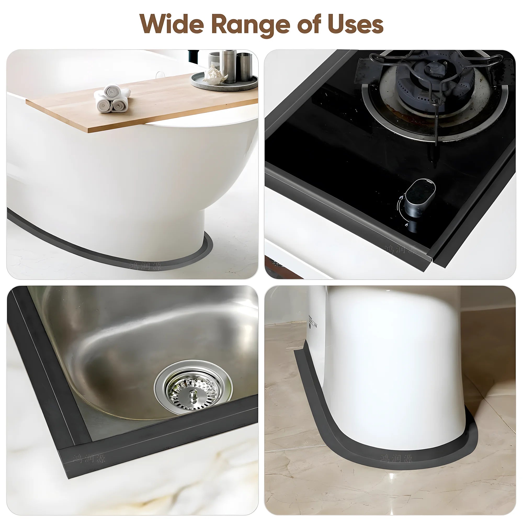 Waterproof Sealing Tape Strips PVC Self Adhesive Wall Sticker for Bathroom Shower Bath Seal Caulk Strip Kitchen Sink Mold Proof Qme
