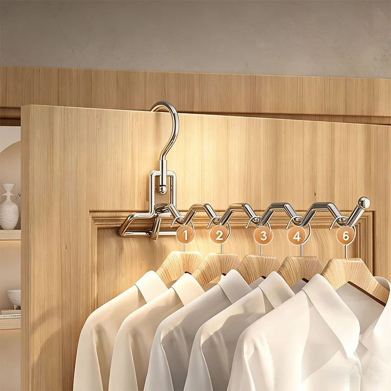 Foldable Clothes Hanger Travel Hotel Wardrobe Drawer Door Mounted Qme