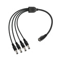 5PCS Security 1 to 4 DC Cable DC1 Splitter 4 Power Cord 40cm 2-Core Electrical Equipment Internal Wire Qme DC 1 to 4