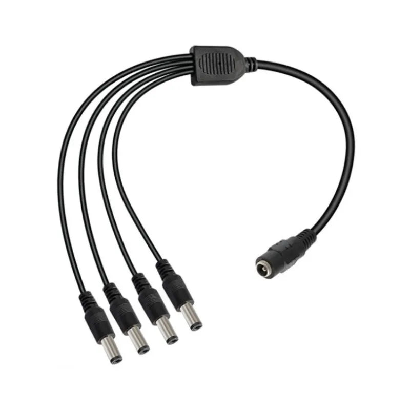 5PCS Security 1 to 4 DC Cable DC1 Splitter 4 Power Cord 40cm 2-Core Electrical Equipment Internal Wire Qme DC 1 to 4