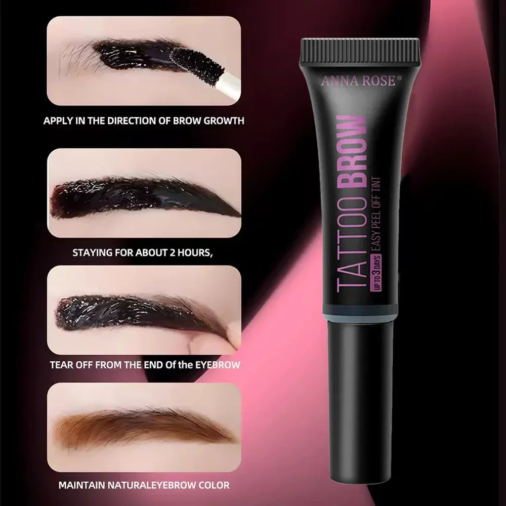 3Long Lasting Peel Off Eyebrow Gel Tint Waterproof Semi Permanent Qme