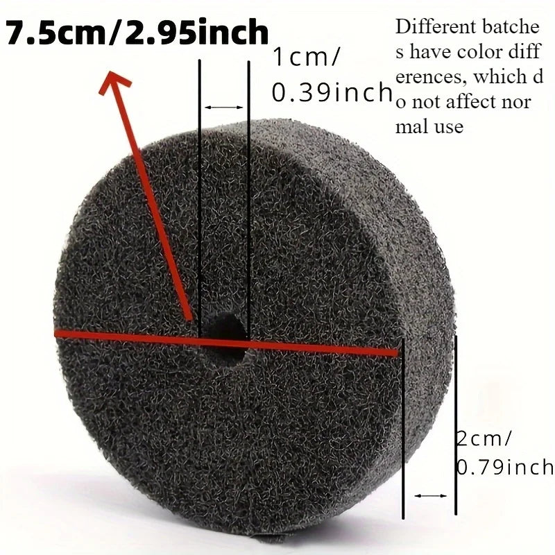 1pc/3pcs 3-inch fiber polishing wheels - 3/8-inch bore replacement grinding wheels for desktop polishers and grinders Qme
