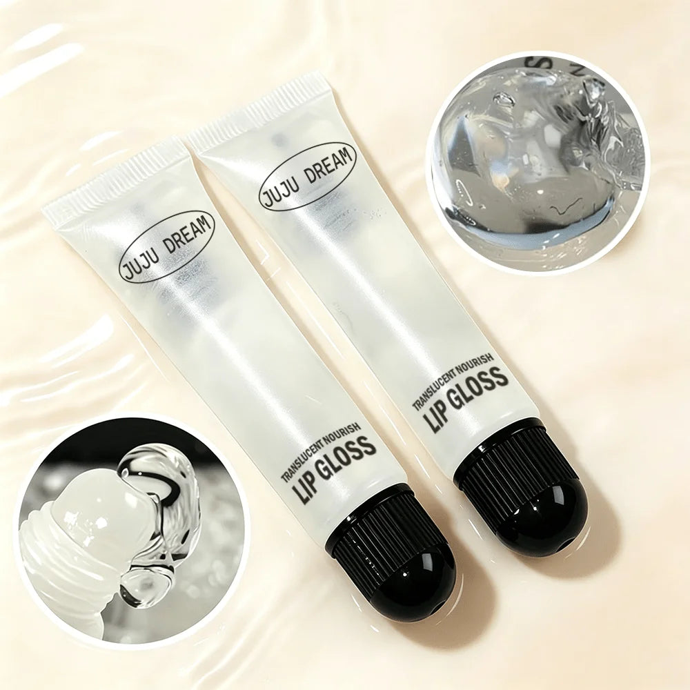 Clear Nourishing Lip Gloss Hydrating Balm Dry Lips Long Lasting Glass Qme