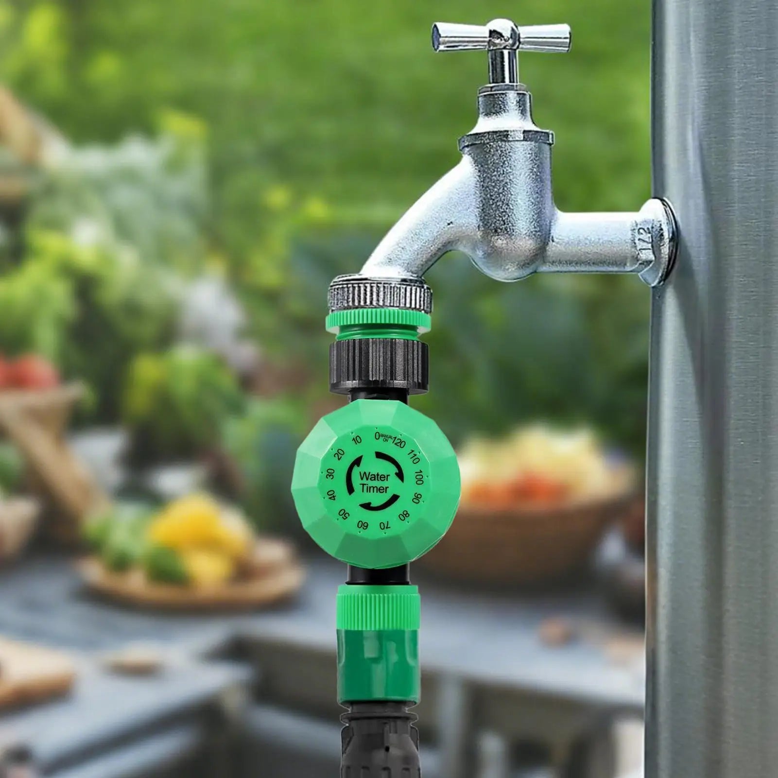 Water Timer Adjustable Two-Hour Sprinkler Controller Mechanical Hose Timer For Patio Lawn Yard Pool Outdoor Plant Flower Home Qme