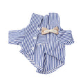 Striped Dog Shirt Breathable Short Sleeve Puppy Clothes with Bow Casual Pet Outfit for Teddy Pomeranian Spring Autumn Wear Qme L