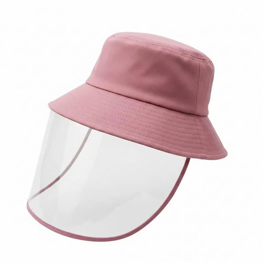 Dust-proof Windproof Cap Stylish Bucket Hat Protective Face Mask Men Qme Pink