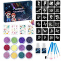 12 Colors Diamond Glitter Art Charm Luminous Tattoo Powder Sticker Qme set China Mainland
