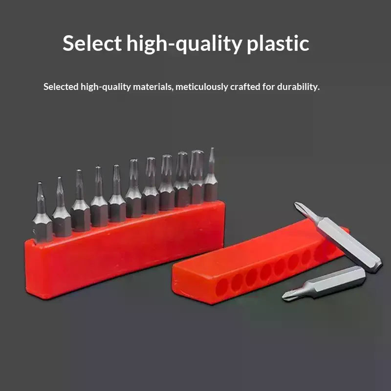 4-32 Hole 1/4 Holder Screwdriver Storage Box Hex Shank Screwdriver Plastic Screwdriver Storage Screwdriver Bit Holder Qme