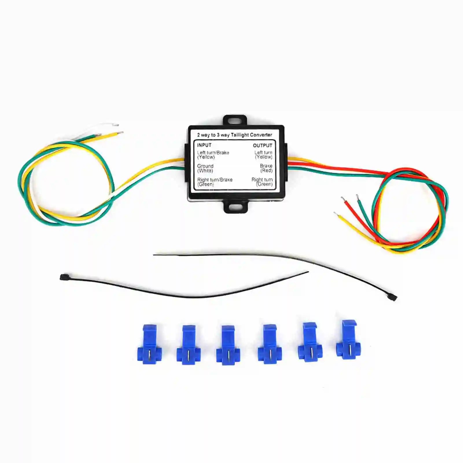 2-to-3 Wire Converter Trailer Accessory 2-to-3 Wire Splice Trailer Converter Electrical System Wire Harness Adapter US Type Qme