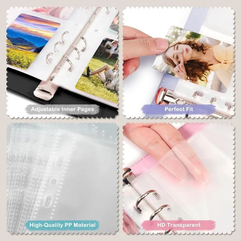 A5 Kpop Photocard Binder 25 Pages 4-Pocket Card Collector Album 200 Qme