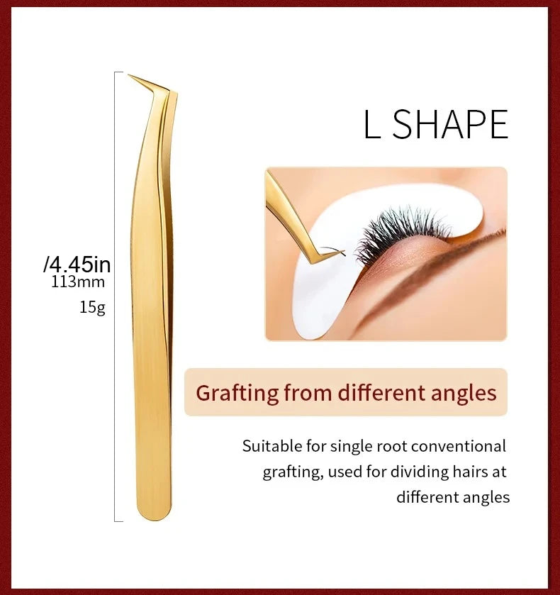 Eyelashes Tweezers Stainless Steel Lashes Extension Makeup Tools Nail Qme