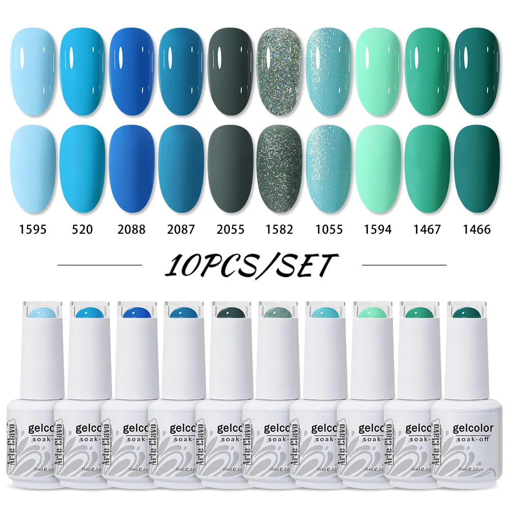 Arte Clavo 4 6 8 Gel Nail Polish Art Soak Off UV Colorful Semi