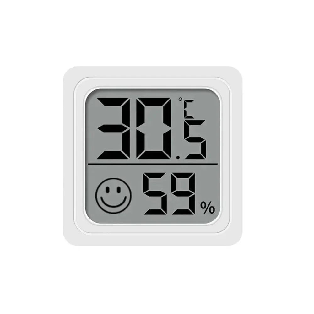 Multi-scene Mini LCD Digital Thermometer Hygrometer Temperature Humidity Meter Sensor Gauge Automatic Monitoring Weather Station Qme white