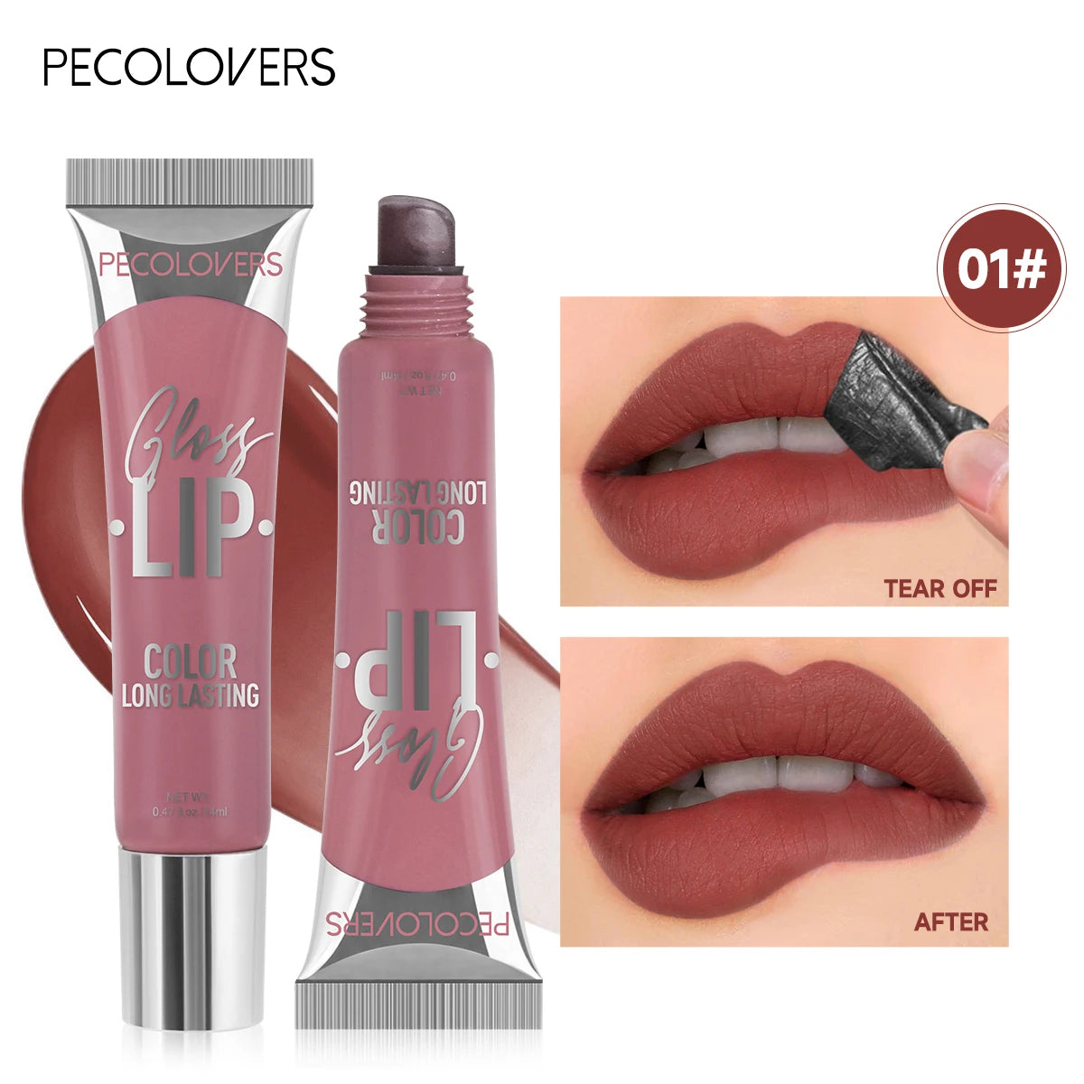Waterproof Long-lasting Peel Off Lip Gloss Tattoo Matte Natural Look Qme 01