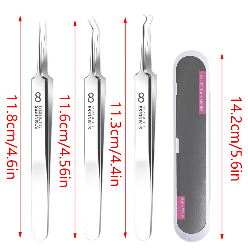 Skin Care Tool Tweezers Beauty Salon Remover Acne Needleultra-fine Qme