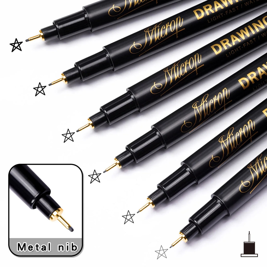 Manga Markers Needle Pen Art Hand-painted Hook Line Pen Sketch Pens Stationery Set Art Supplies School Supplies Art Pen Qme