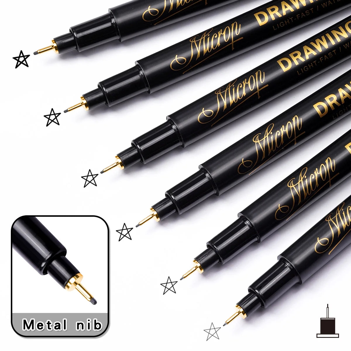 Manga Markers Needle Pen Art Hand-painted Hook Line Pen Sketch Pens Stationery Set Art Supplies School Supplies Art Pen Qme