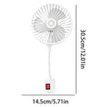 Electric Fan Quiet Adjustable Cooler with Plug Adapter Mini Fan for Office Car Room Beach Tent Home Travel Camping Qme White