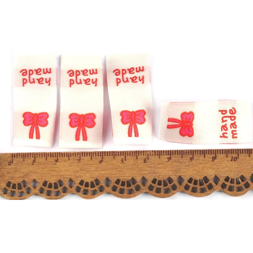 50Pcs Cartoon Cake/Apple/Cheese Embroidery Labels For Sewing Garment Accessories DIY Bag Shoes Tags Crafts c3523 Qme
