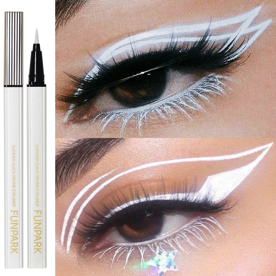 Matte Liquid Eyeliner Waterproof Long Lasting Eye Pencil White Liner Qme