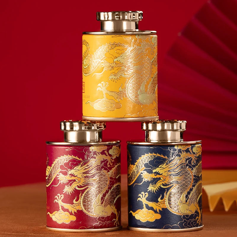 Empty Mini Tea Tin Can Household Tea Sealed Jar Portable Home Small Tea Box Paper Storage Cans Packaging Qme