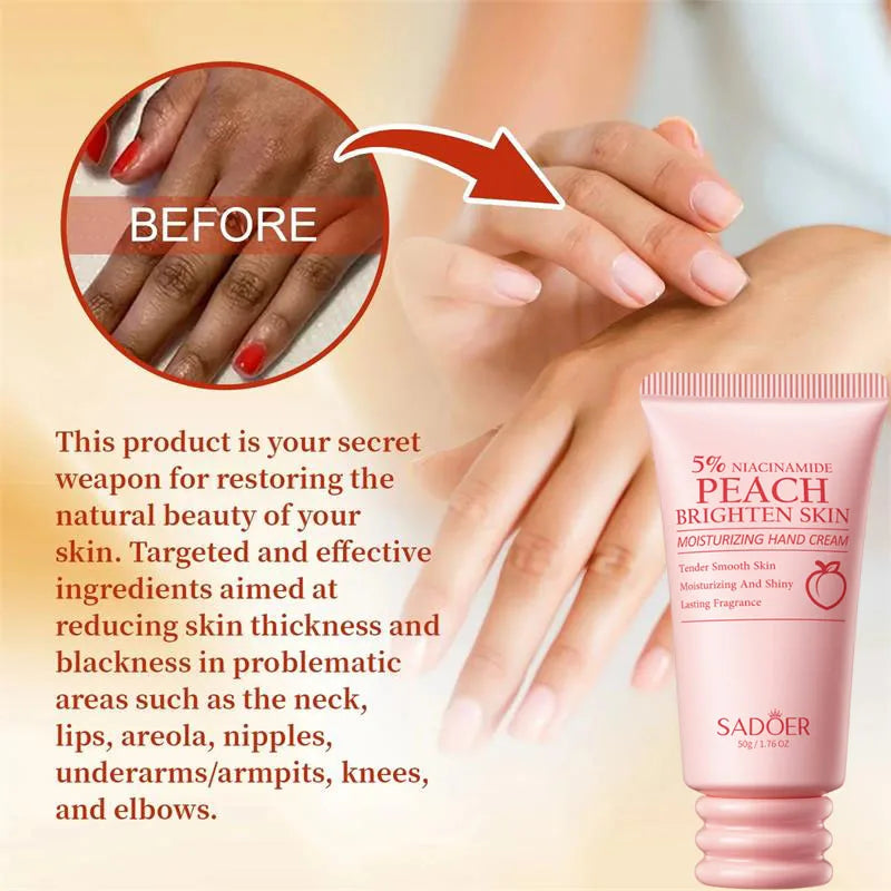Fast Whitening Dark Knuckles Brighten Hand Cream Melanin Corrector Moisturizing Intense Stains Remover Cosmetics Hand Skin Care Qme