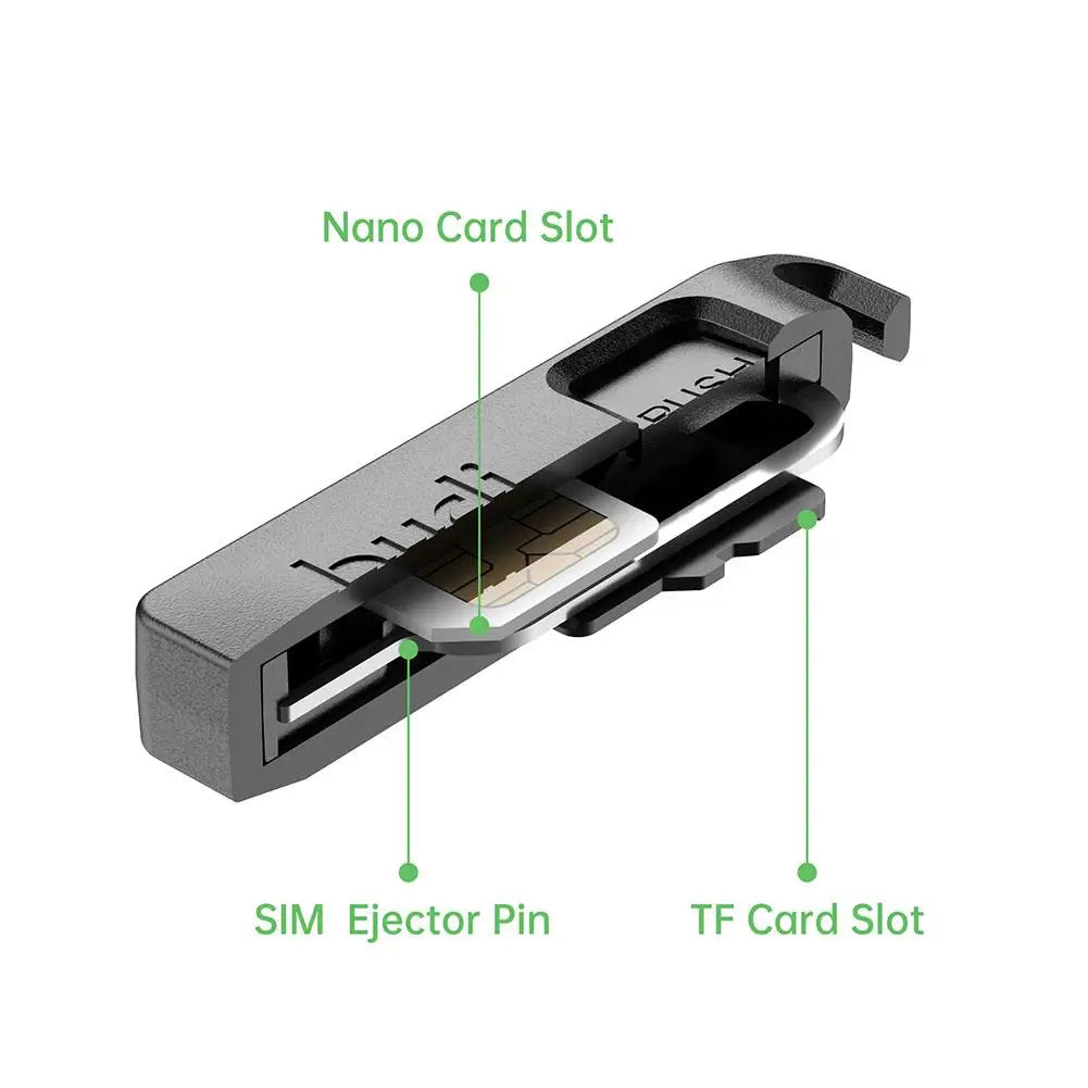 1Pcs Multi-function Card Slot Storage Box TF SIM Card Ejector Storage Slot With Lanyard Anti-lost SIM Card Removal Needle Pin Qme