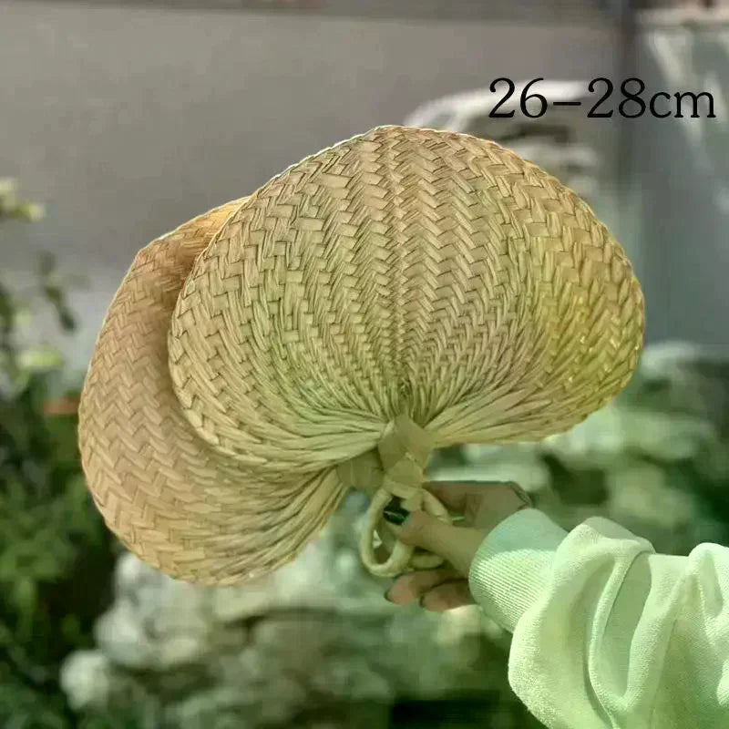 Vintage Palm-Leaf Palm-Leaf Fan Lightweight Natural Cooling Fan Handmade Fan Home Decoration Qme