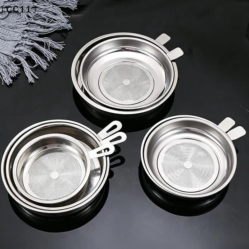 Stainless Steel Fine Mesh Food Strainer Durable Dense Holes Kitchen Qme