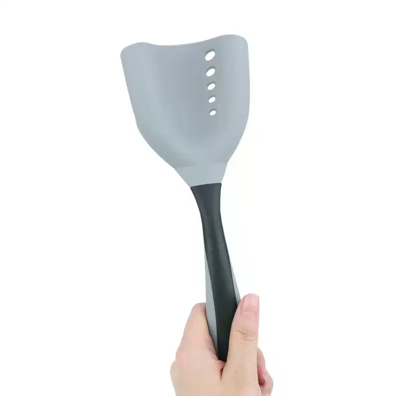 2-in-1 Silicone Mincing Spatula Meat Chopper Shredding Spatula Oil Filtering Non-Stick Meat Grinder Heat Resistant Kitchen Tool Qme