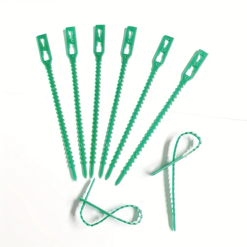 1 pack of 50 green garden zip ties, gardening zip ties can be reused Qme