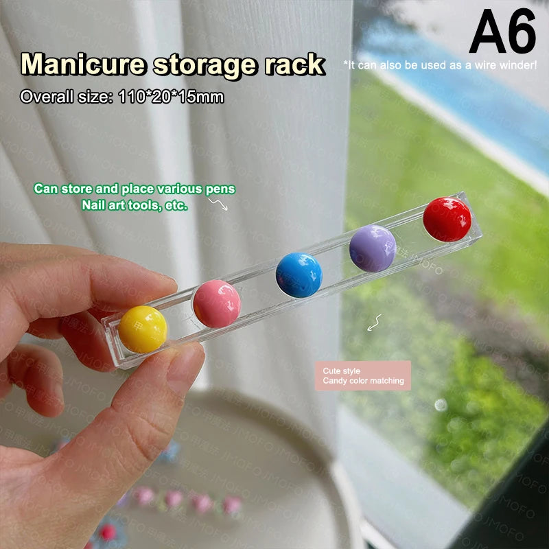 Cartoon Nail Brush Holder Stand Pen Rack Accessory Manicure Tool Qme A6