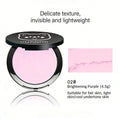 Transparent White Pressed Powder Oil Control Brighten Matte Whitening Face Base Foundation Compact Concealer Makeup Cosmetics Qme 02 Brighten purple 4.5g