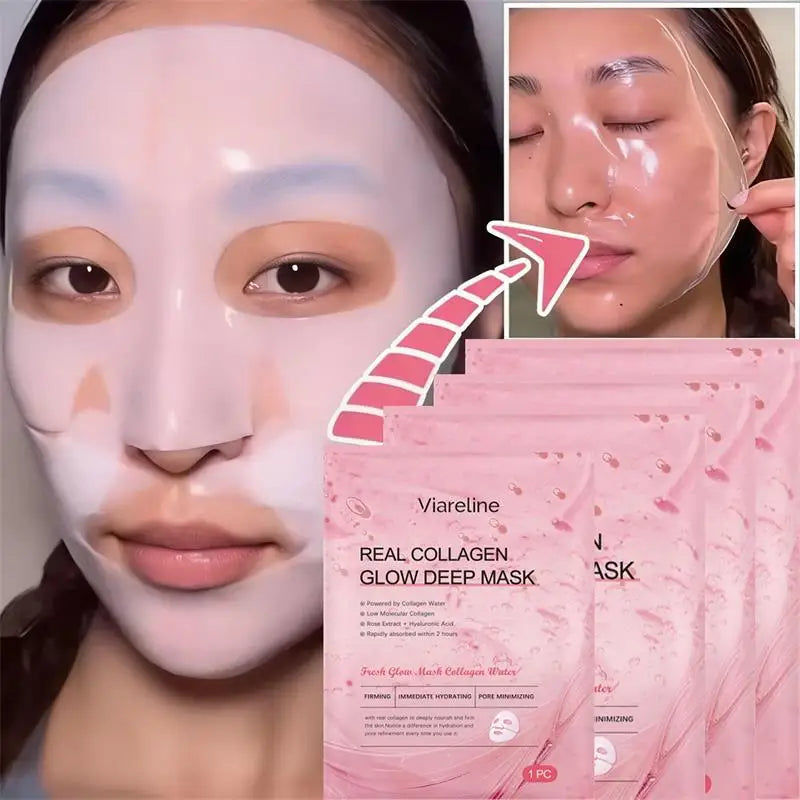 Overnight Collagen Real Deep Mask Supplement Collagen Hydrating Mask Elasticity Improvement Pore Minimizing Firming Lifting Mask Qme
