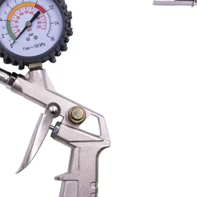 Auto Tire Pressure Gauge Gun Air Inflator Pump Repair Tool Qme