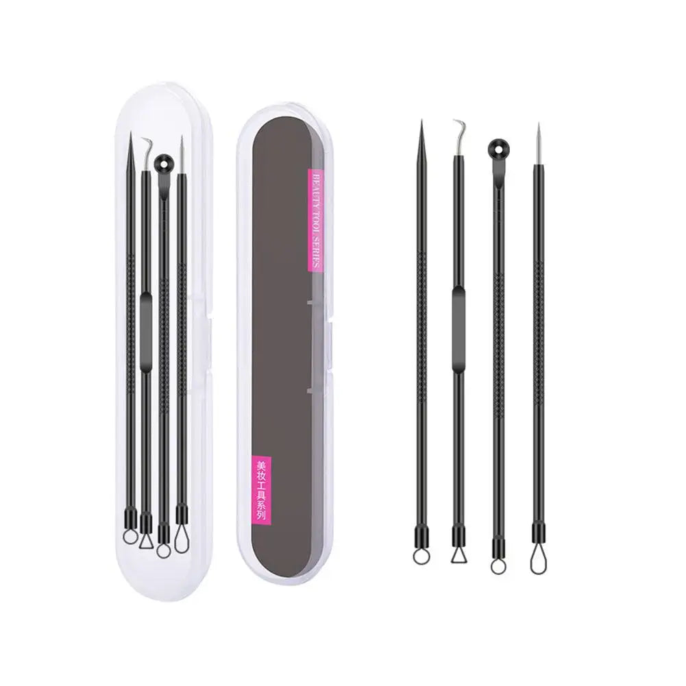 Blackhead Remover Tool Curved Tweezers Acne Needle Pimple Popper Qme B