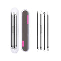 Blackhead Remover Tool Curved Tweezers Acne Needle Pimple Popper Qme B