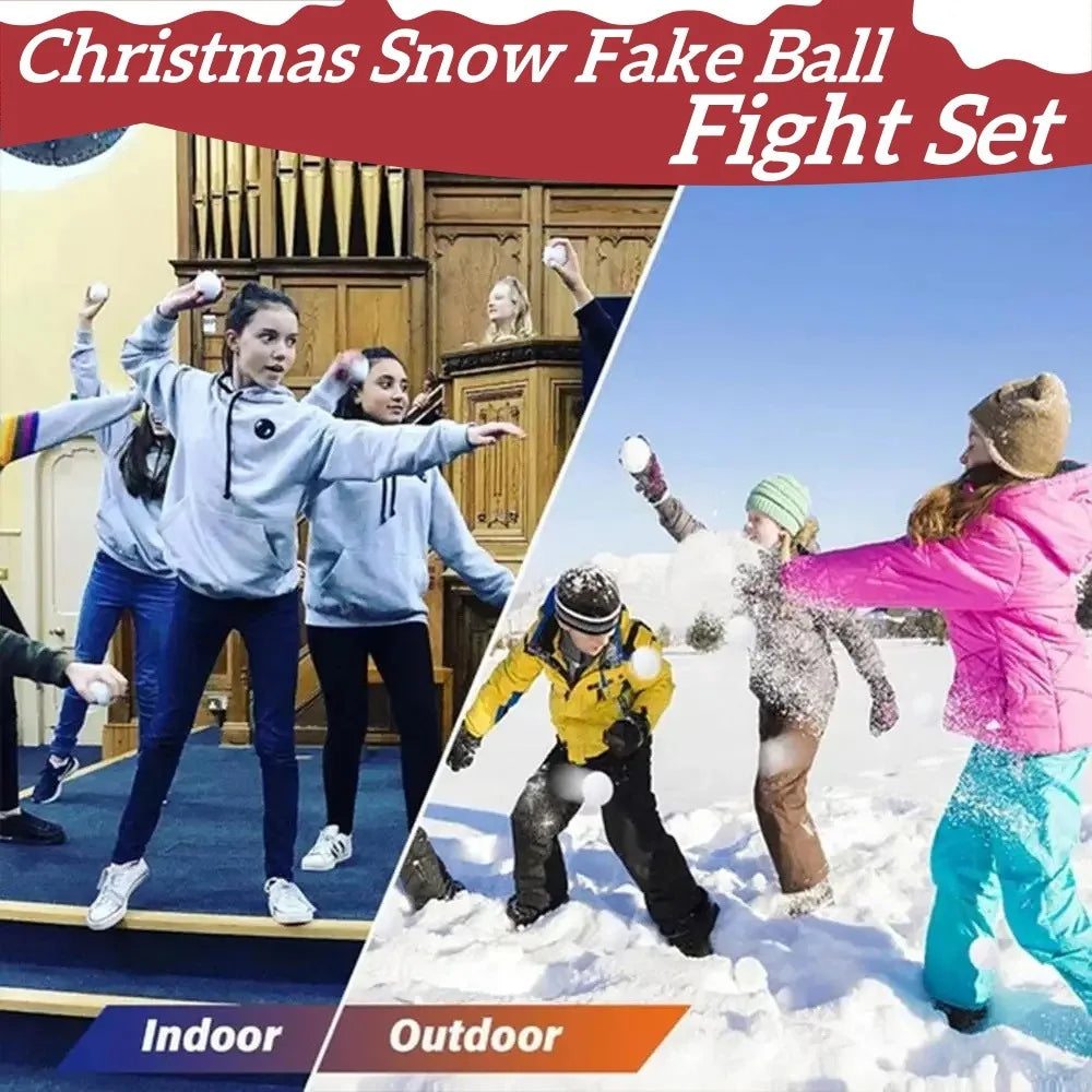 10-50PCS Christmas Snowball Children's Indoor Fluffy Soft Snowfight Fluffy Ball Christmas Decoration Pendant Christmas Ornaments Qme