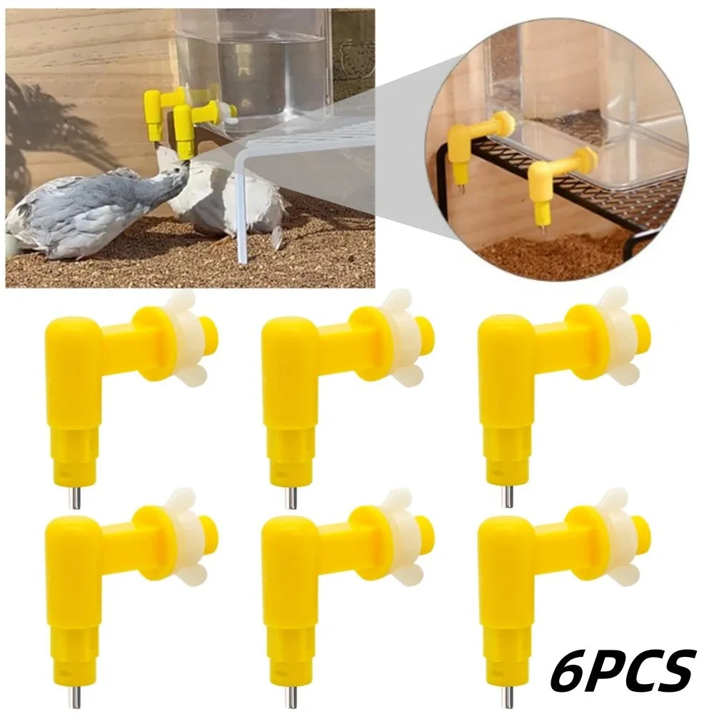 2/4/6pcs Automatic Chicken Waterer Needle Type Water Nozzle Leak-Proof Bird Feeder Poultry Waterer Farm Chicken Supplies Qme