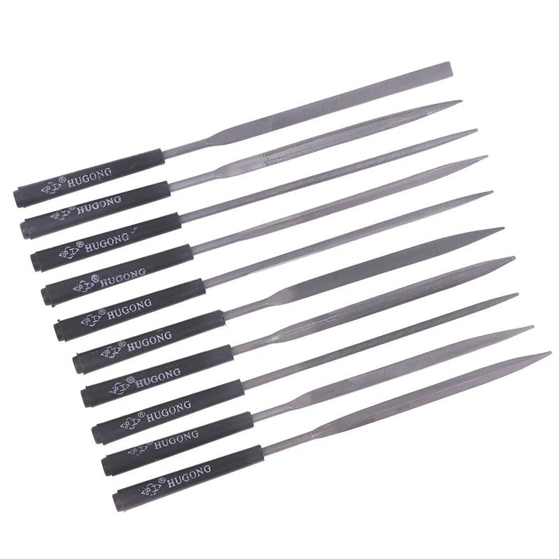 10Pcs/set Metal Needle File Set Wood Rasp Metal Polishing Hand File Tools Steel Rasp Needl Filing. Qme