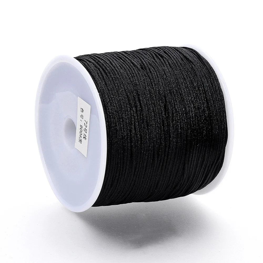 Pandahall 100m Roll Nylon Thread Braided Chinese Knotting Cord