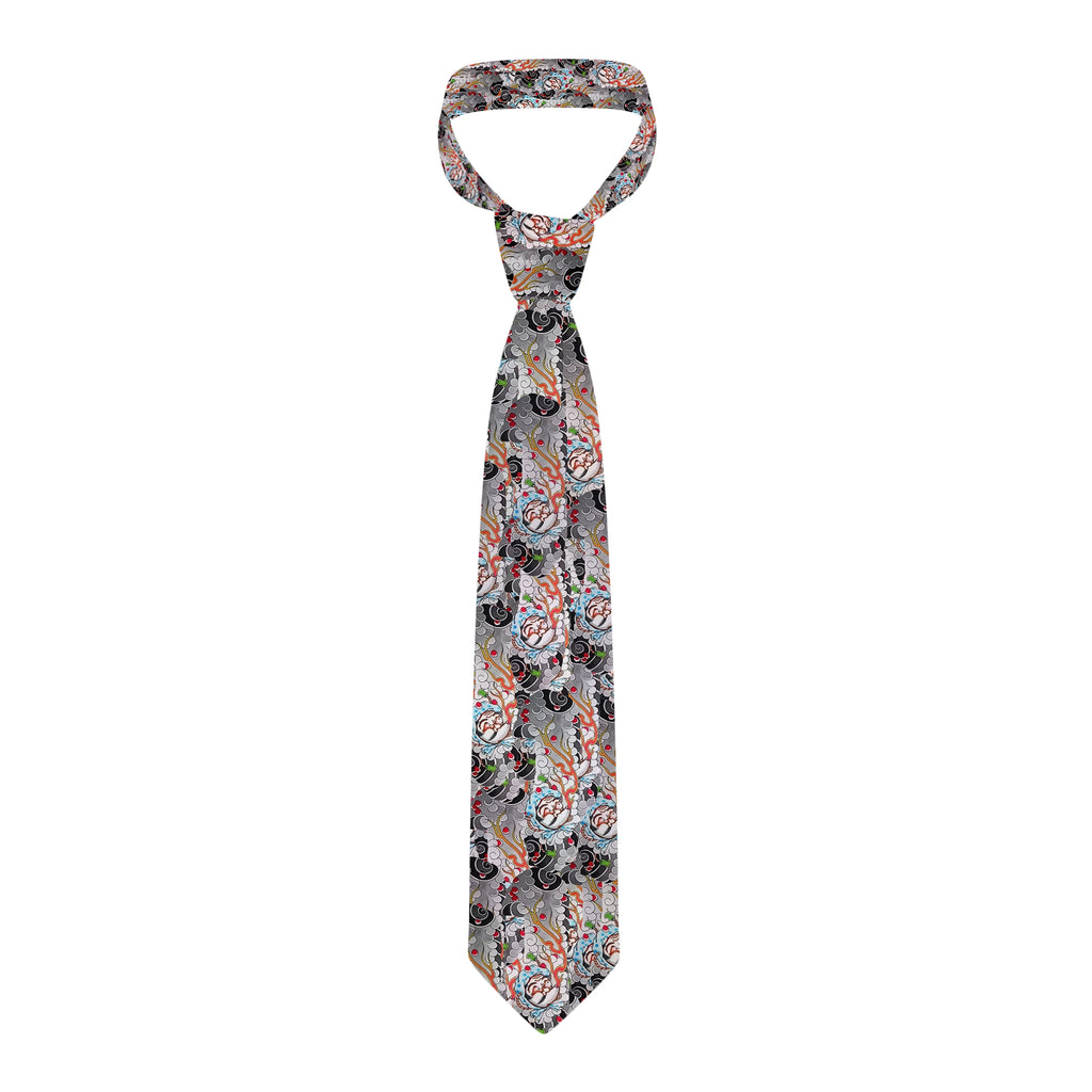 Fun Printing Men's Business Tie Tattoo Pattern Personality Unisex Qme