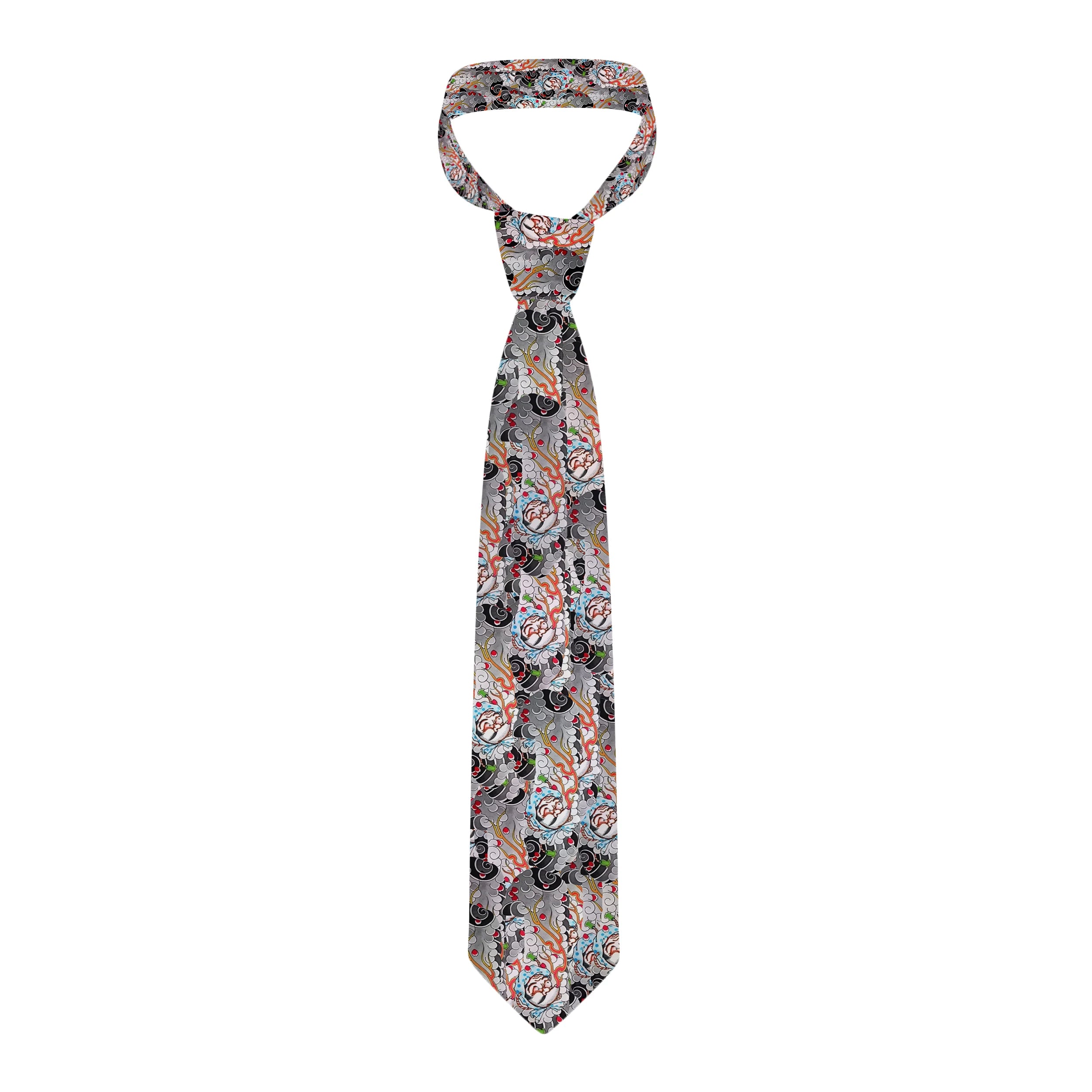 Fun Printing Men's Business Tie Tattoo Pattern Personality Unisex Qme