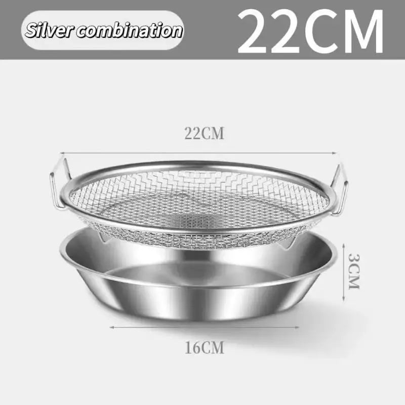 2026 Food-grade Kitchen Oil Filter Tray Stainless Steel Mesh Frying Qme 2