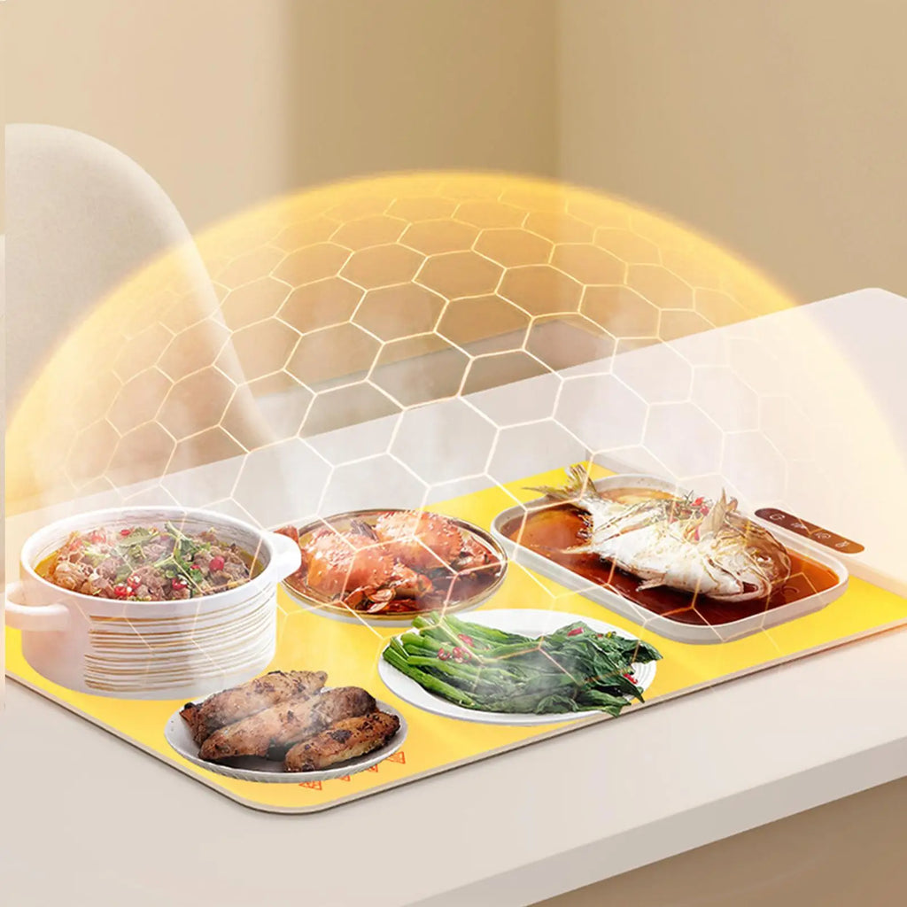 Heating Mat Food Adjustable Fast Pad Silicone Warming Buffets Party Qme