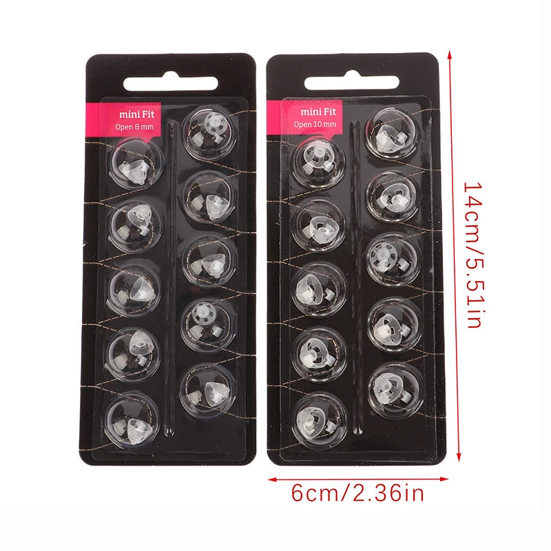 Replaceable Silicone Open-fit Ear Tips Hearing Aids White Qme