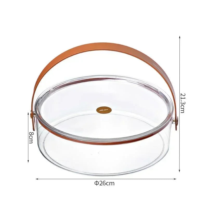 Portable Transparent Dried Fruit Box Lid Household Light Luxury Qme A